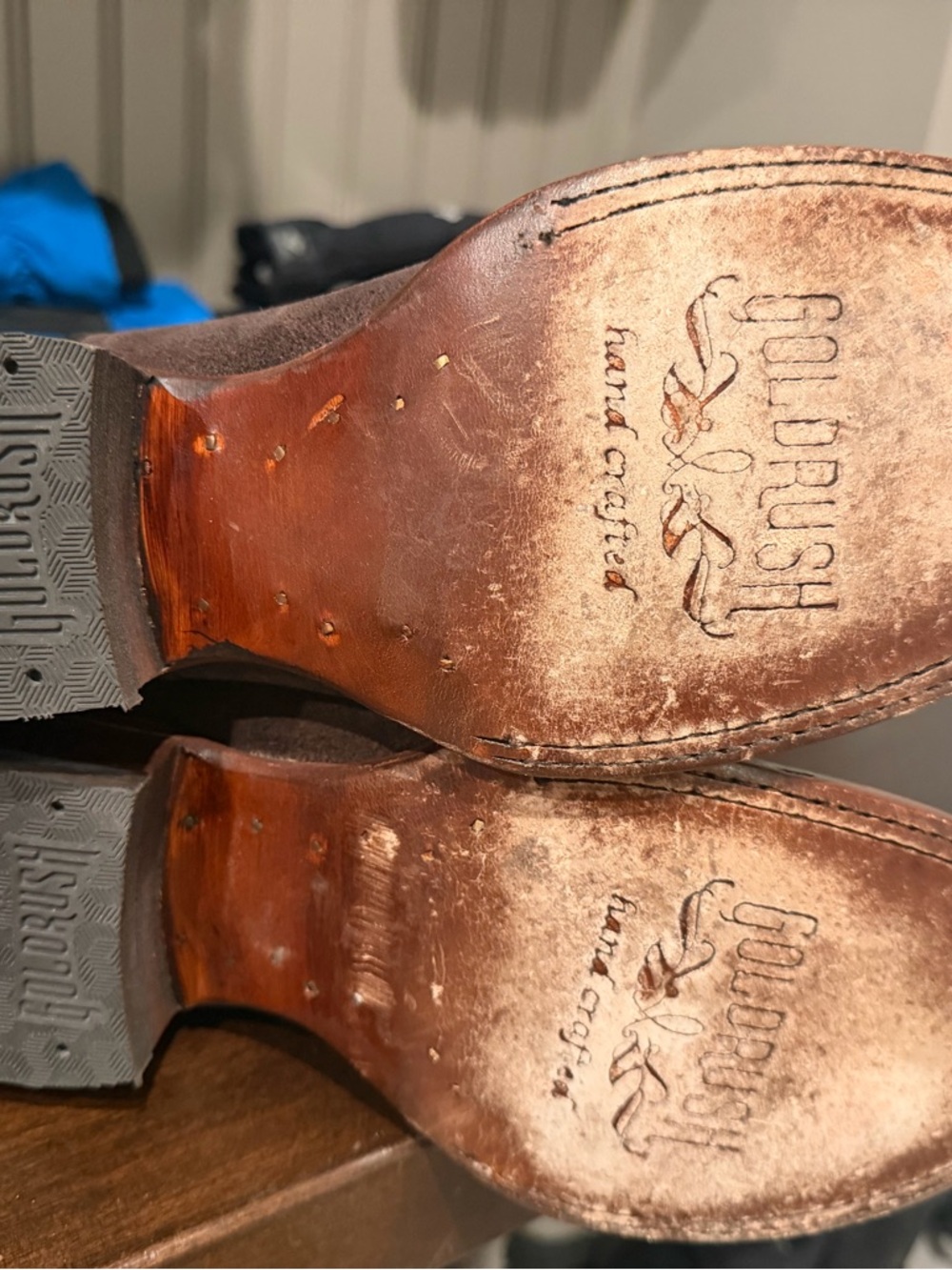 Brown Suede Western Cowboy Boots with Embroidery - Picture 7 of 8